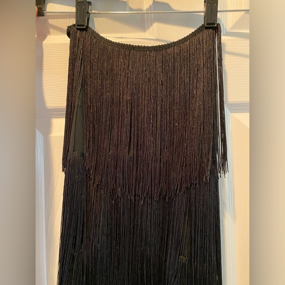 NWOT- Women's Sexy Fringe Halter Waist Tie Back Sleeveless Romper/ Jumpsuit - Picture 8 of 12